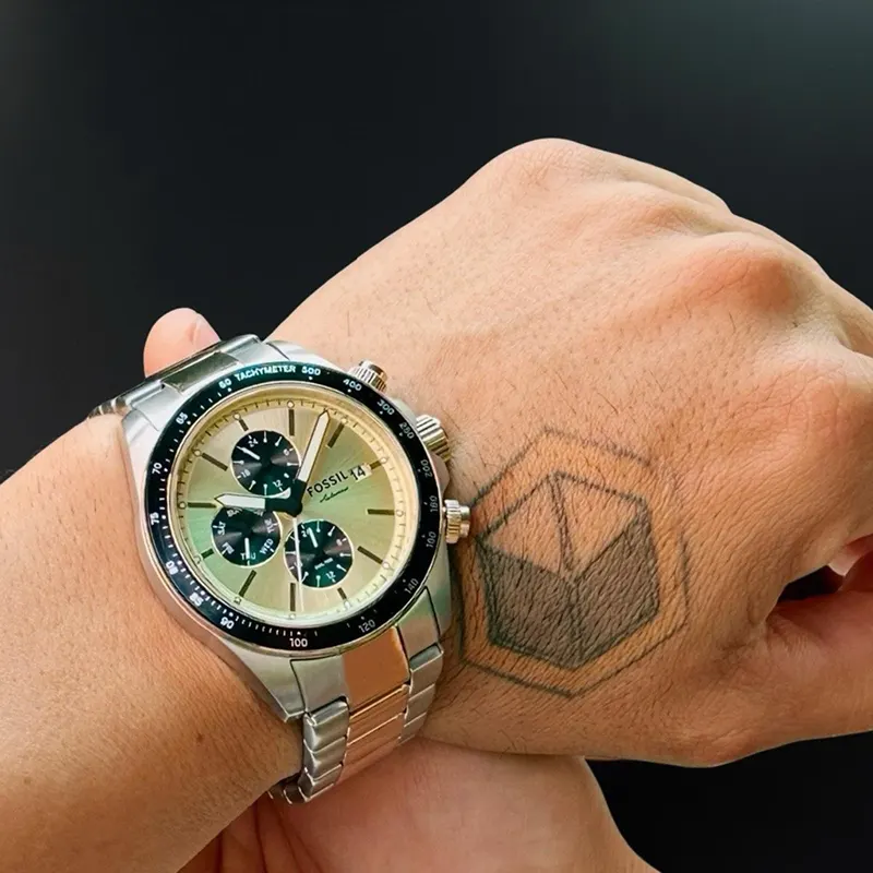 Fossil Autocross Quartz Gold-Tone Men’s Watch- BQ2876